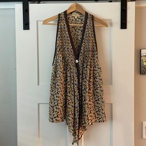 Elizabeth and James Tokyo silk floral tank top Size xs